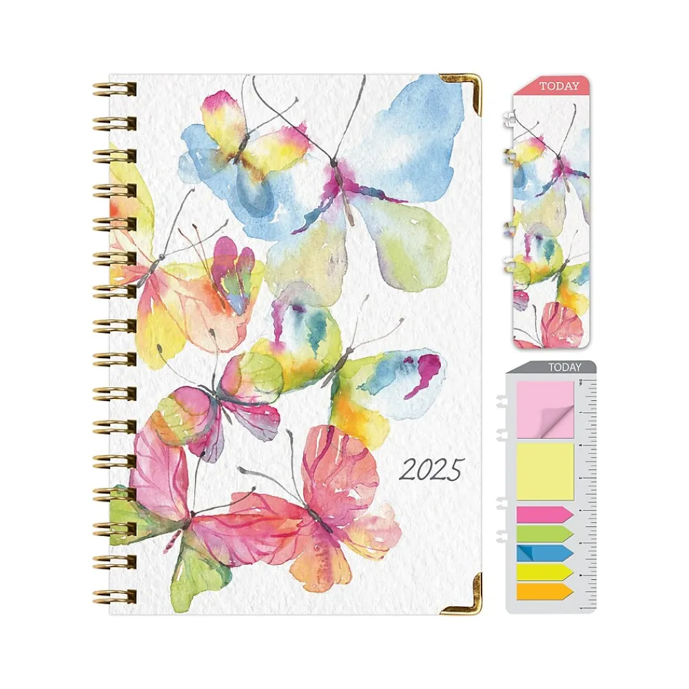 2025 Planners|Global Printed Products 2025 5.5" x 8" Weekly & Monthly Planner, Paperboard Cover, Multicolor (SPLS25-58-33)