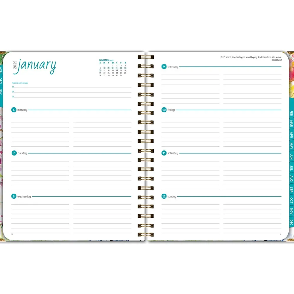 2025 Planners|Global Printed Products 2025 8.5" x 11" Weekly & Monthly Planner, Paper Cover, Multicolor (SPLS25-8511-20)