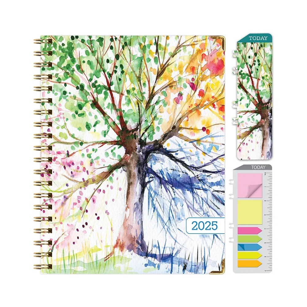 2025 Planners|Global Printed Products 2025 8.5" x 11" Weekly & Monthly Planner, Paper Cover, Multicolor (SPLS25-8511-20)