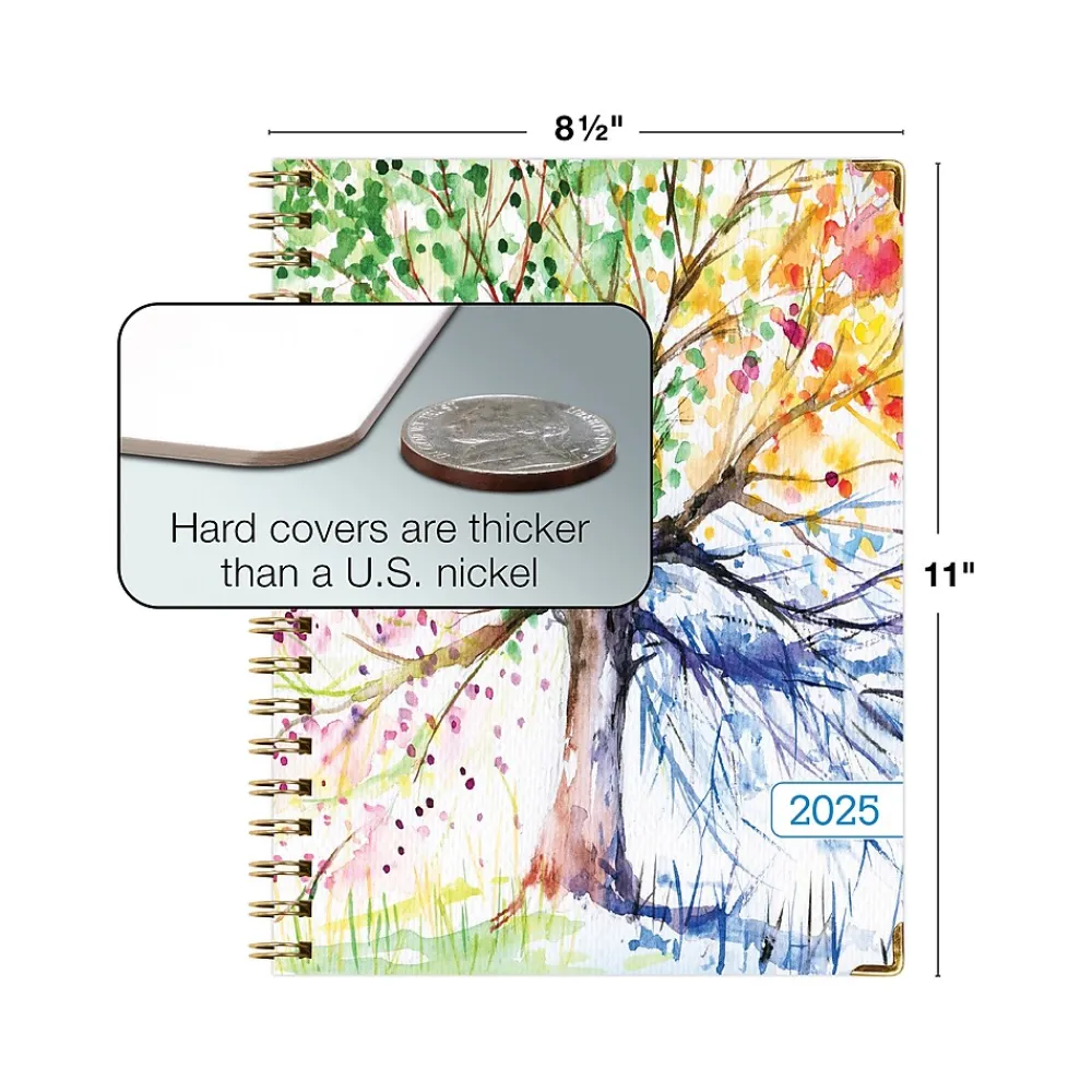 2025 Planners|Global Printed Products 2025 8.5" x 11" Weekly & Monthly Planner, Paper Cover, Multicolor (SPLS25-8511-20)