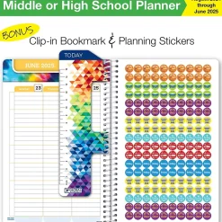 Academic Planners|Global Printed Products 2024-2025 5.5" x 8.5" Academic Year Planner, Paper Cover, Multicolor (AY24SM558503-CP)