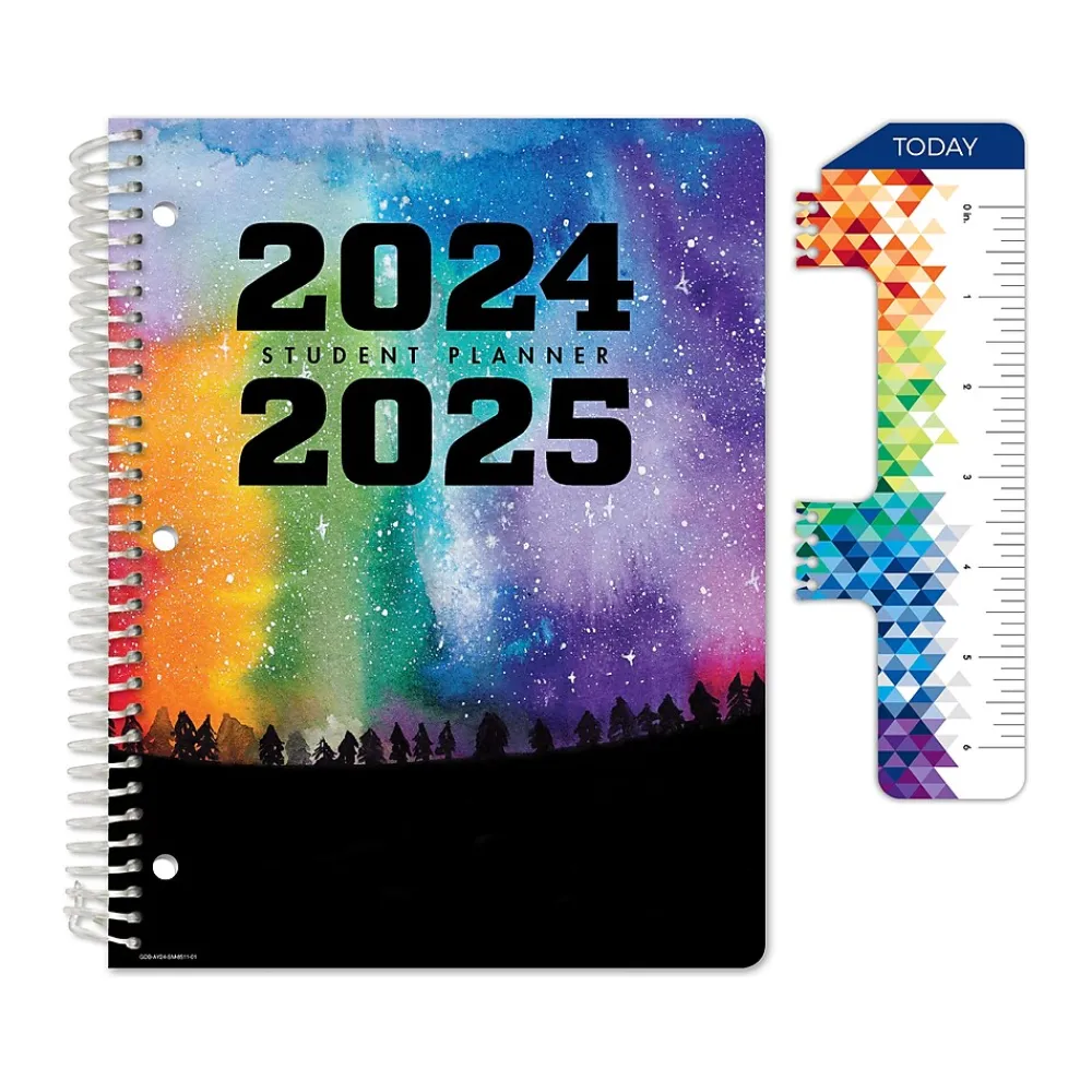 Academic Planners|Global Printed Products 2024-2025 GPP 8.5" x 11" Academic Weekly & Monthly Student Planner, Paper Cover, Multicolor, 40/Pack (AY24SM851101-CP)