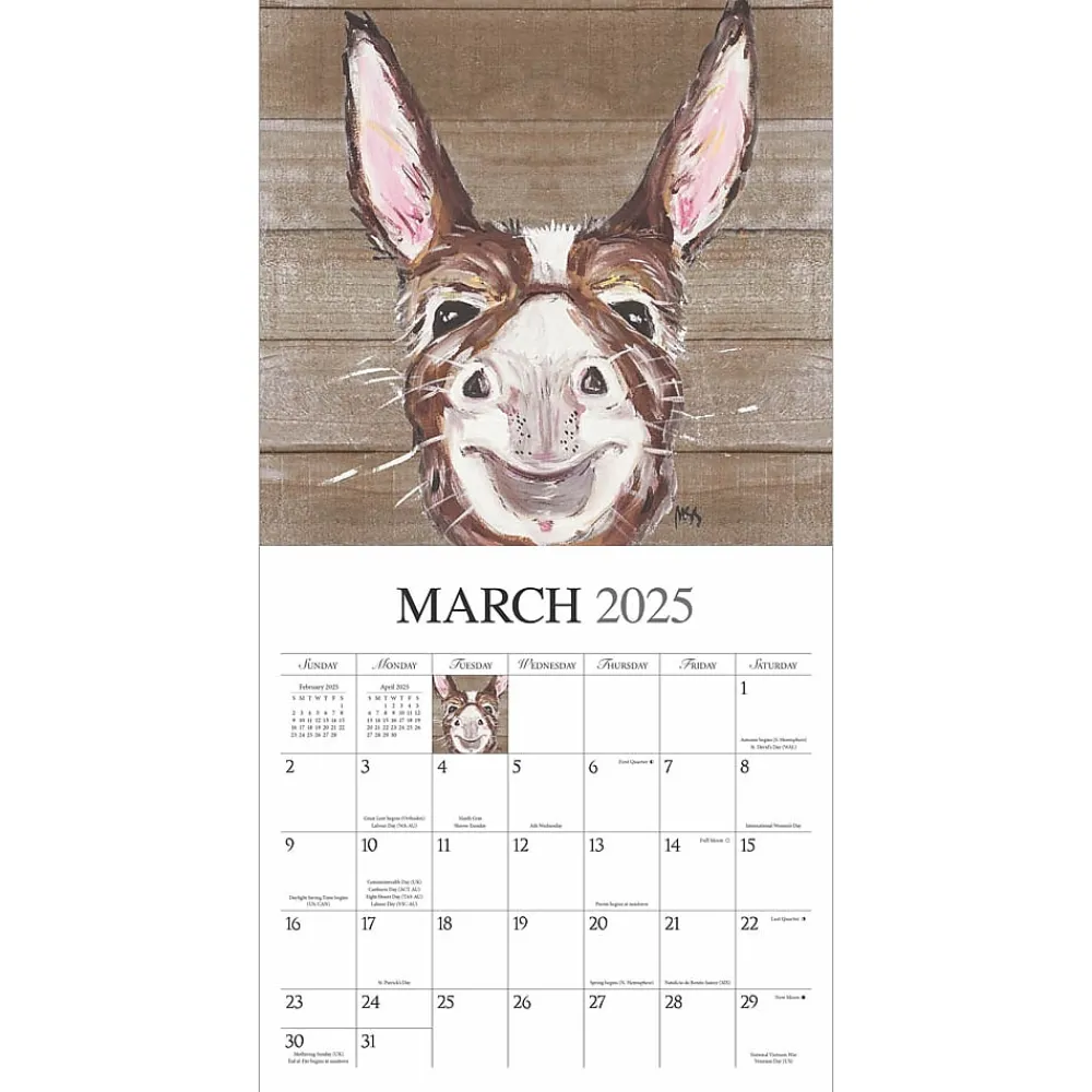 2025 Calendars|Hopper Studios 2025 Barnyard Friends 12" x 12" Monthly Wall Calendar (9781773728100)