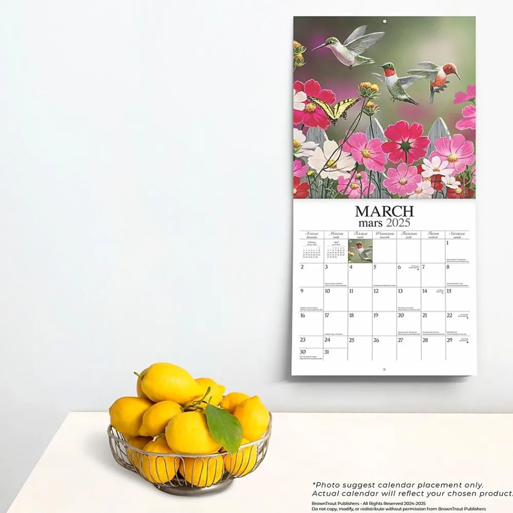 2025 Calendars|Hopper Studios 2025 Feathered Friends Amis a Plumes 12" x 12" Monthly Wall Calendar (9781773728223)