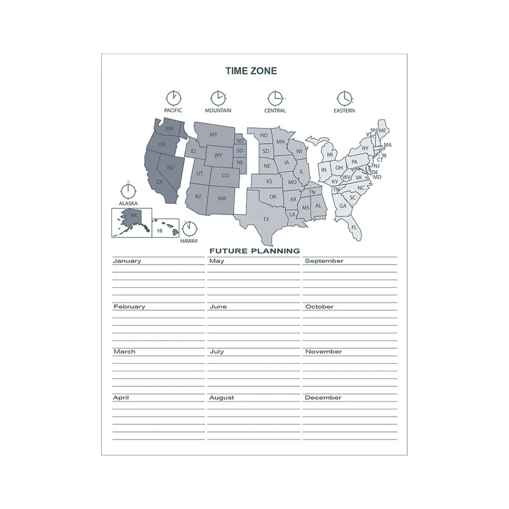 Academic Planners|House of Doolittle 2024-2025 8.5" x 11" Academic Monthly Planner, Leatherette Cover, Bright Blue (26308-25)
