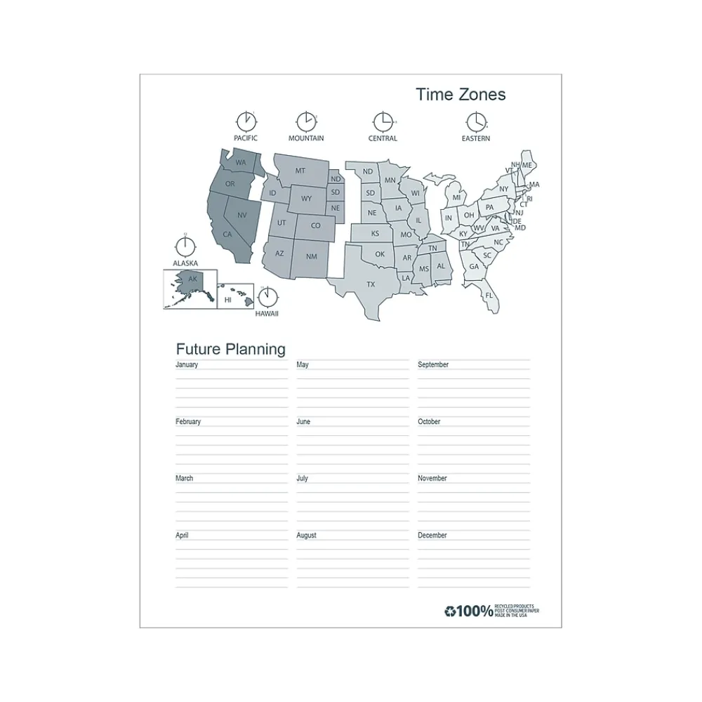 2025 Planners|House of Doolittle 2025 8.5" x 11" Monthly Planner, Faux Leather Cover, Blue (26207-25)