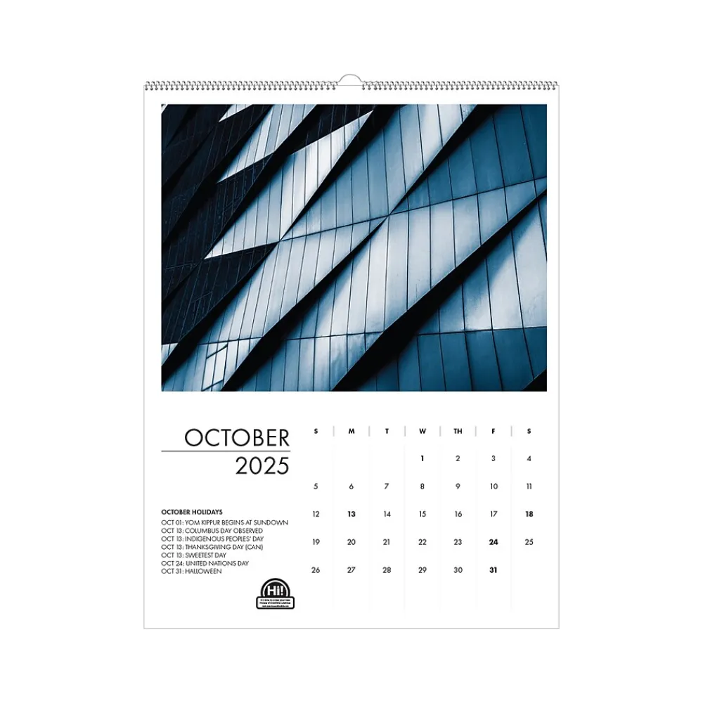 2025 Calendars|House of Doolittle 2025 Abstract Architecture 11" x 14" Monthly Wall Calendar (315-25)