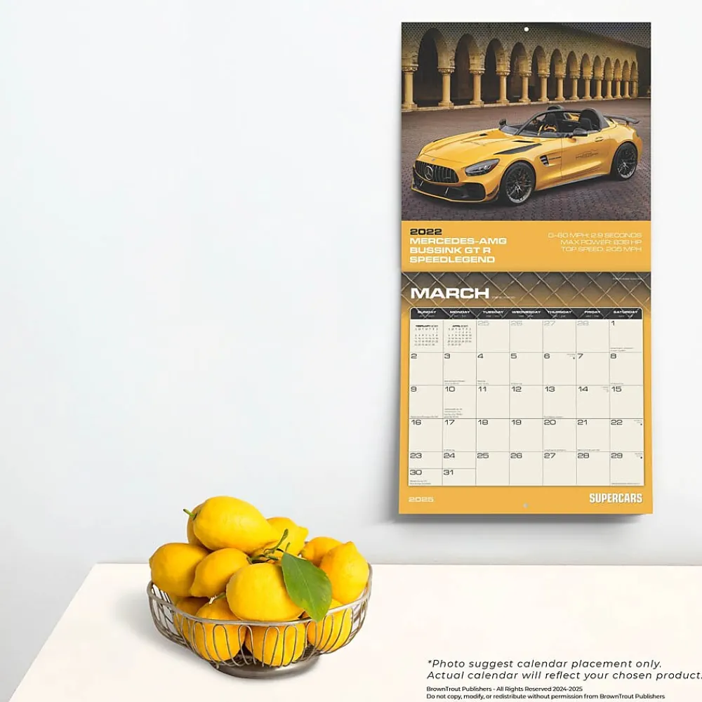 2025 Calendars|BrownTrout 2025 Motor Club Supercars 12" x 12" Monthly Square Wall Calendar (9781975477844)