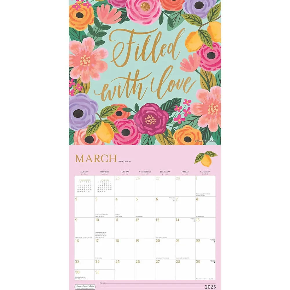 2025 Calendars|BrownTrout 2025 Plato Bonnie Marcus 12" x 24" Monthly Square Wall Calendar, (9781975480097)