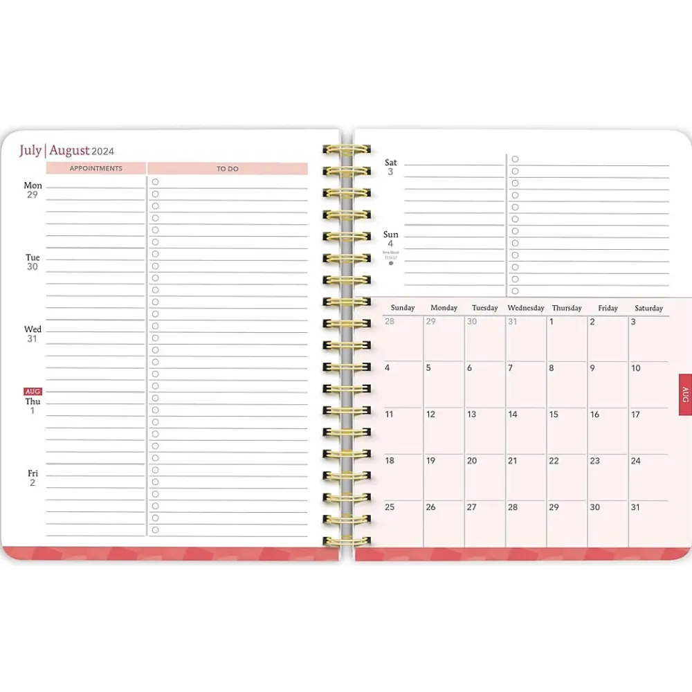 Academic Planners|Plato 2024-2025 Bonnie Marcus OFFICIAL 6" x 7.75" Academic & Calendar Weekly Planner, Paperboard Cover, Multicolor