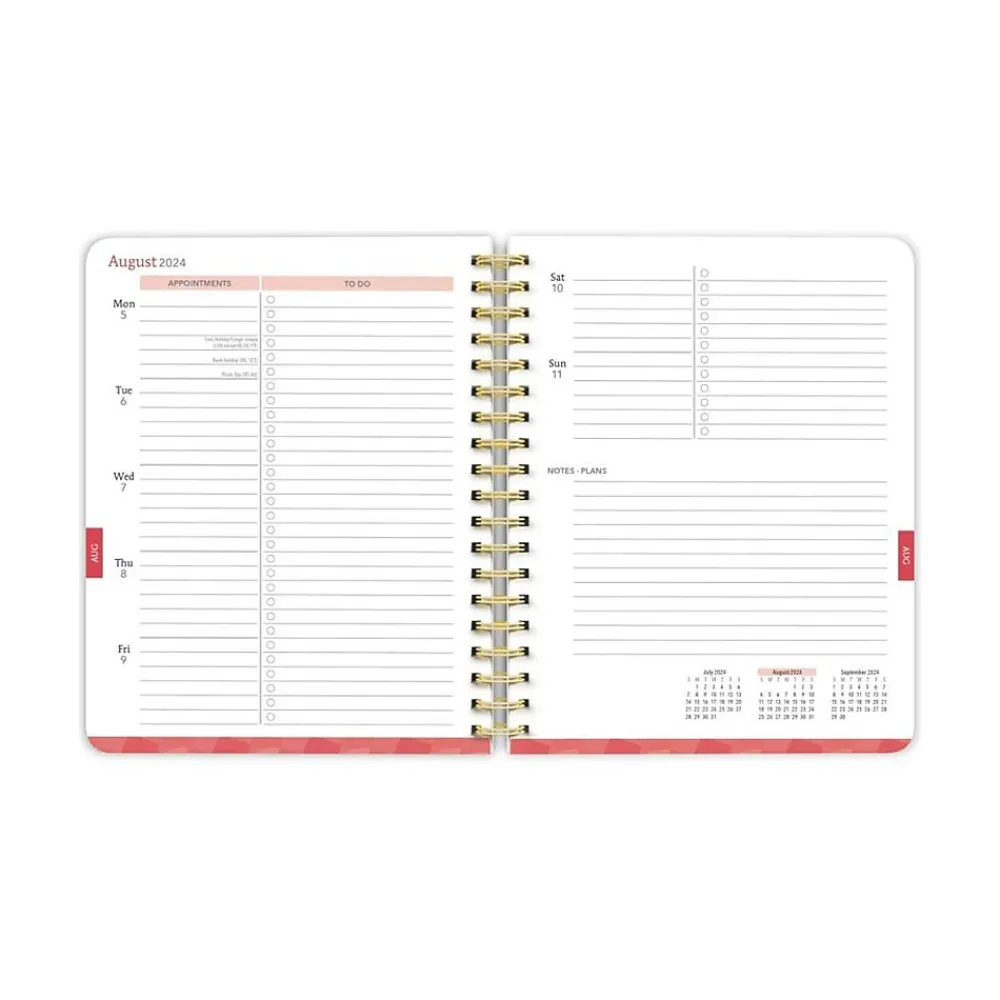 Academic Planners|Plato 2024-2025 Bonnie Marcus OFFICIAL 6" x 7.75" Academic & Calendar Weekly Planner, Paperboard Cover, Multicolor