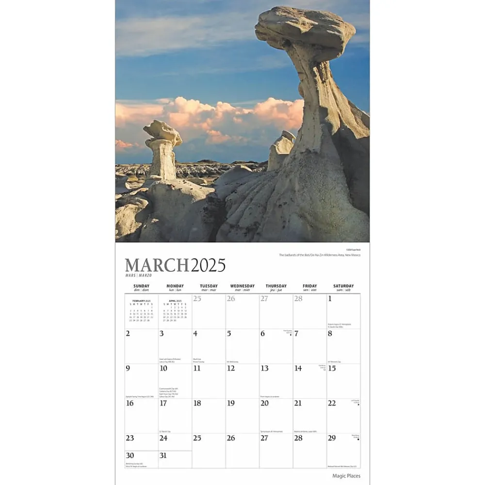 2025 Calendars|Plato 2025 Magic Places 12" x 12" Monthly Square Wall Calendar (9781975478896)
