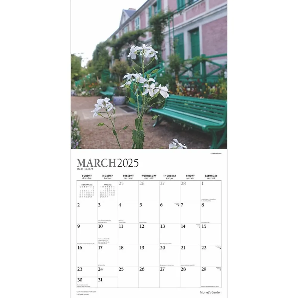 2025 Calendars|Plato 2025 Monet's Garden 12" x 12" Monthly Wall Calendar (9781975480752)