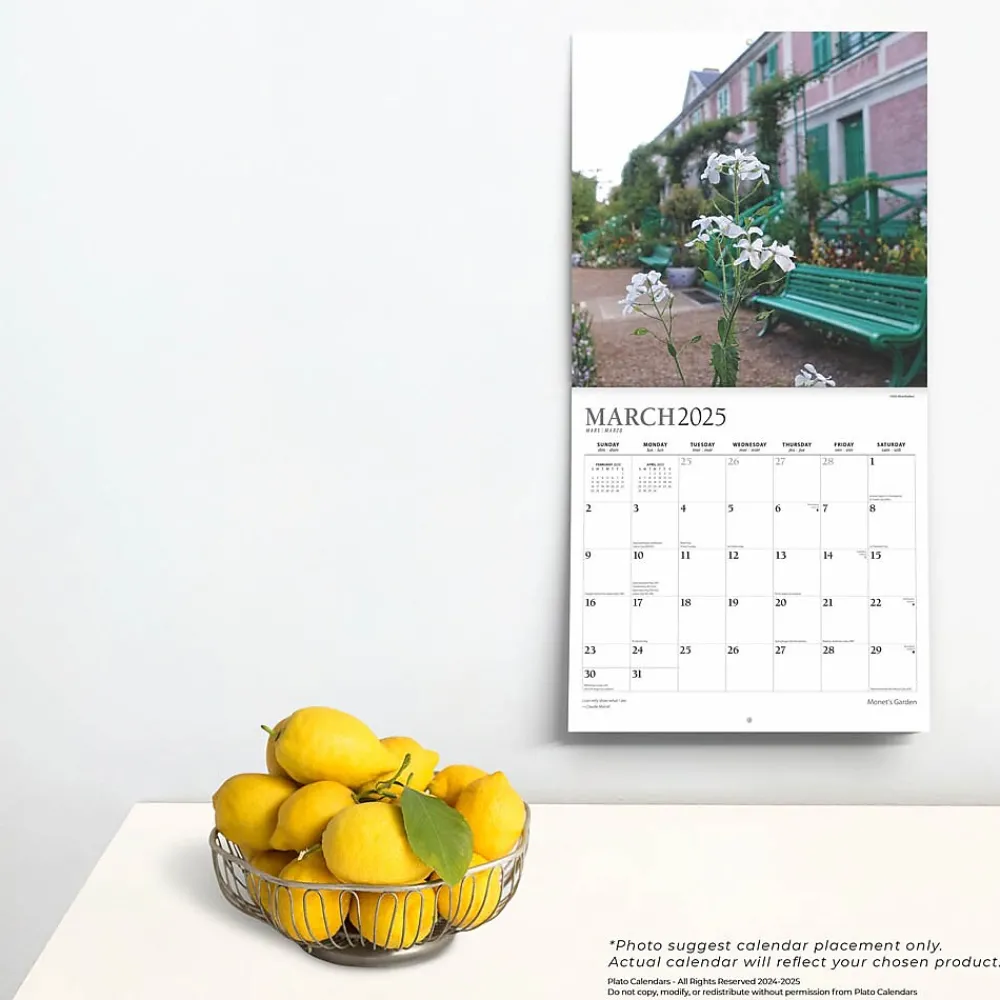 2025 Calendars|Plato 2025 Monet's Garden 12" x 12" Monthly Wall Calendar (9781975480752)