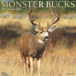 2025 Calendars|BrownTrout 2025 Plato Monster Bucks 12" x 24" Monthly Square Wall Calendar, (9781975480769)