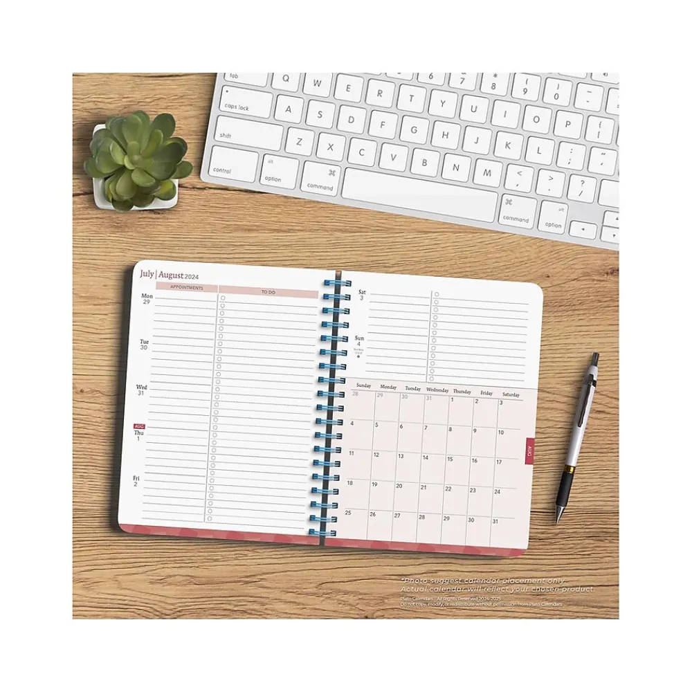 Academic Planners|Plato 2024-2025 Seaside Currents 6" x 7.75" Academic & Calendar Weekly Planner, Paperboard Cover, Multicolor (9781975480424)