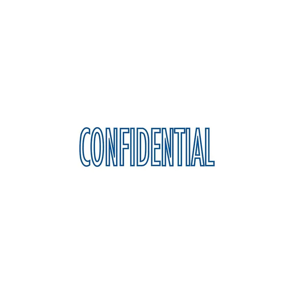 Stamps & Stamp Pads|2000 Plus Green Line Self-inking Stamp, "CONFIDENTIAL", Blue Ink (098374)