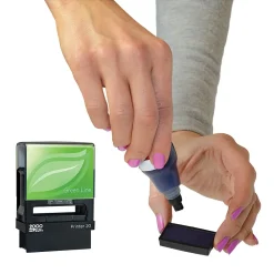 Stamps & Stamp Pads|2000 Plus Green Line Self-inking Stamp,