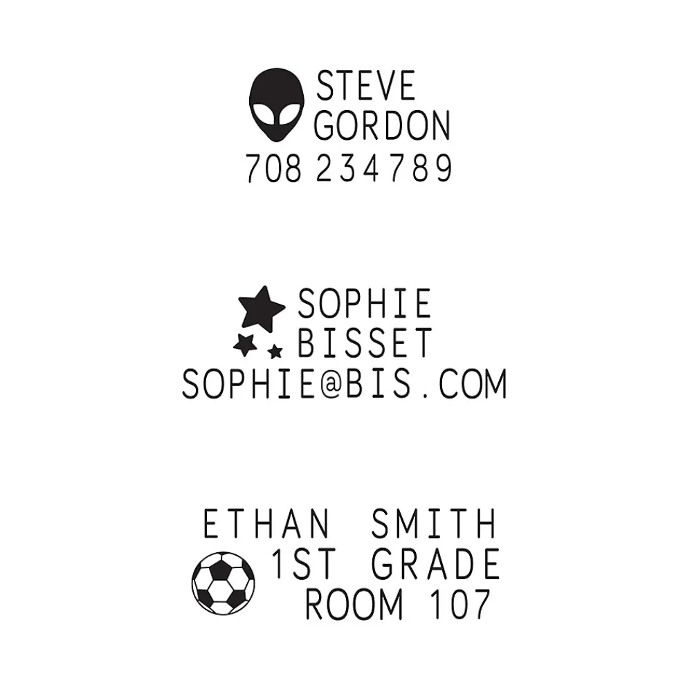Stamps & Stamp Pads|2000 Plus ® MINE stamp "Textile & Possession" Customizable Stamp Kit, Black Ink (039605)