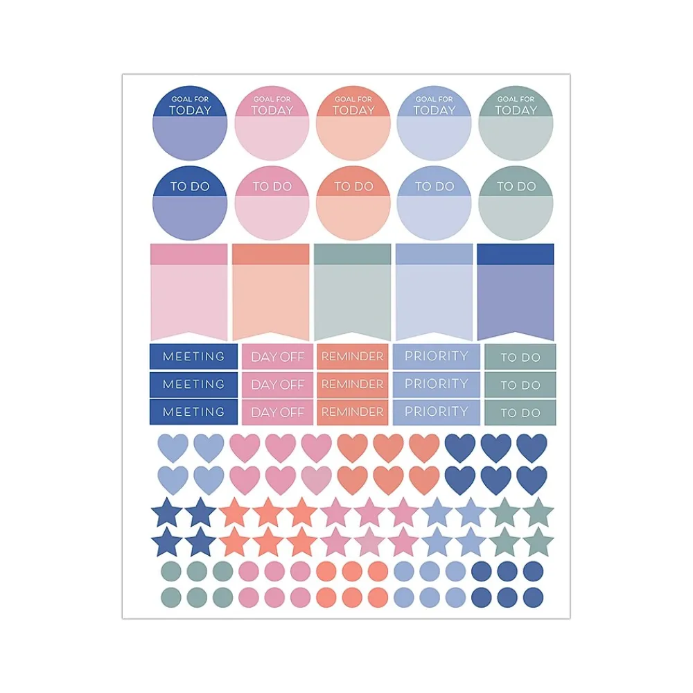 Academic Planners|Punch Studio 2024-2025 9.5" x 11.5" Academic Monthly Planner, Paper Cover, Blue Multicolor (79142)