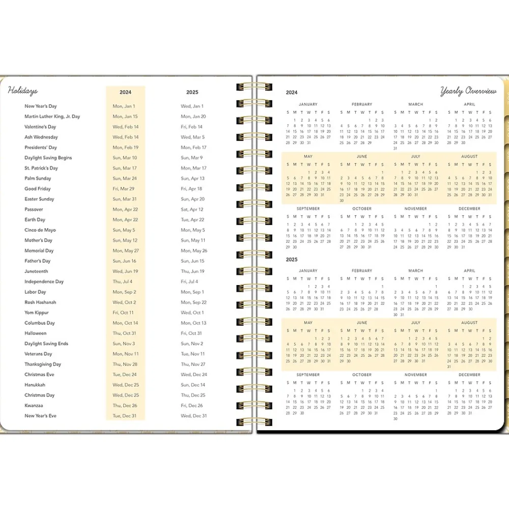 Academic Planners|Southworth 2024-2025 Rustic Citrus Wreath 8.5" x 11" Academic Weekly & Monthly Planner, Multicolor (91367)