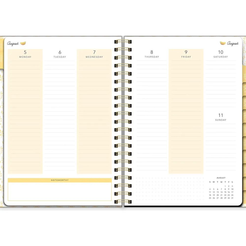 Academic Planners|Southworth 2024-2025 Rustic Citrus Wreath 8.5" x 11" Academic Weekly & Monthly Planner, Multicolor (91367)