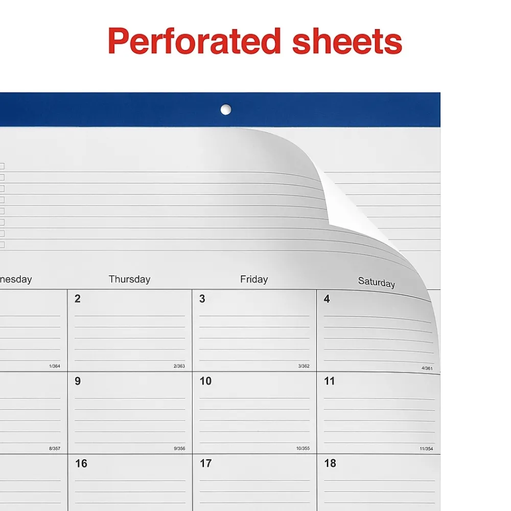 2025 Calendars|Staples 2025 22" x 17" Desk Pad Calendar, (ST59700-25) Navy