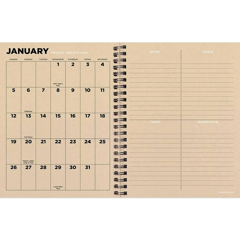 2025 Planners|TF Publishing 2025 6.5" x 8" Classic Composition Medium Weekly Monthly Planner 25-9202