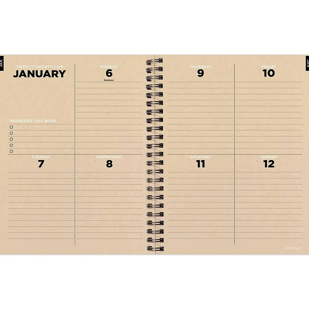 2025 Planners|TF Publishing 2025 6.5" x 8" Classic Composition Medium Weekly Monthly Planner 25-9202