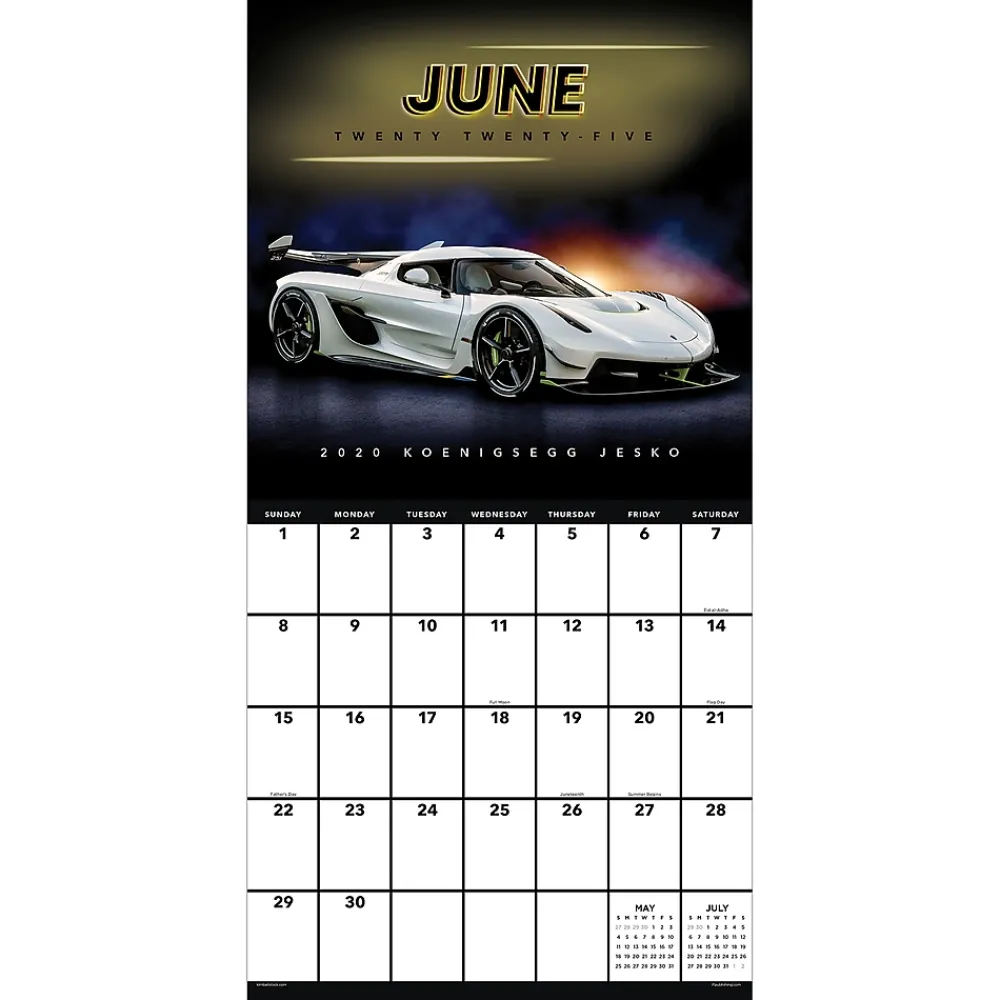 2025 Calendars|TF Publishing 2025 12" x 12" Dream Cars Wall Calendar (25-1008)