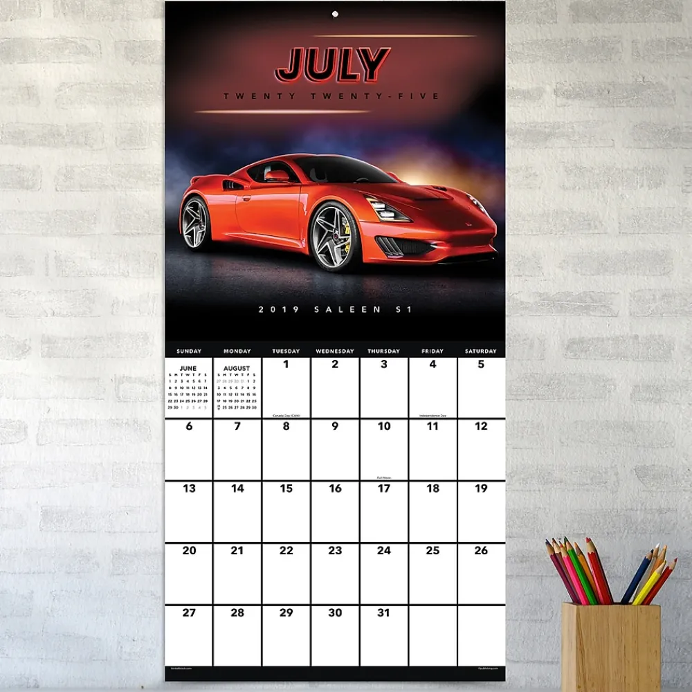 2025 Calendars|TF Publishing 2025 12" x 12" Dream Cars Wall Calendar (25-1008)