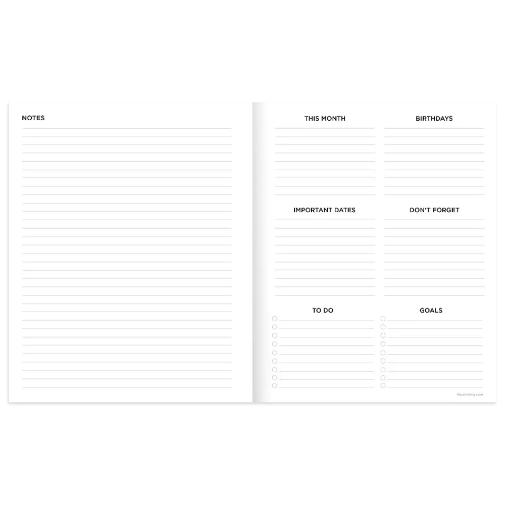 2025 Planners|TF Publishing 2025 6.5" x 8" Monthly Planner, Paperboard Cover, Anything But Basic Kraft (25-4200)