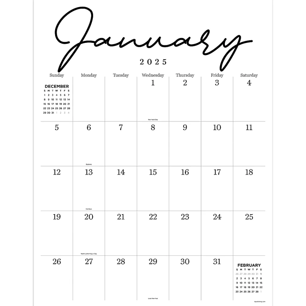 2025 Calendars|TF Publishing 2025 Art Poster 22" x 17" Monthly Wall Calendar (25-8214)