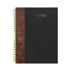 Academic Planners|TF Publishing 2024-2025 Bibliophile Series Bound Black 6" x 8" Academic Weekly & Monthly Planner, Paperboard Cover