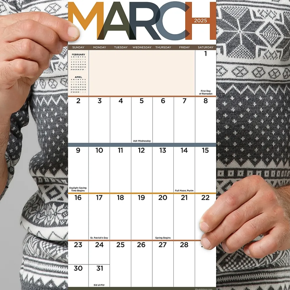 2025 Calendars|TF Publishing 2025 Big Print 7" x 7" Monthly Wall Calendar (25-2111)
