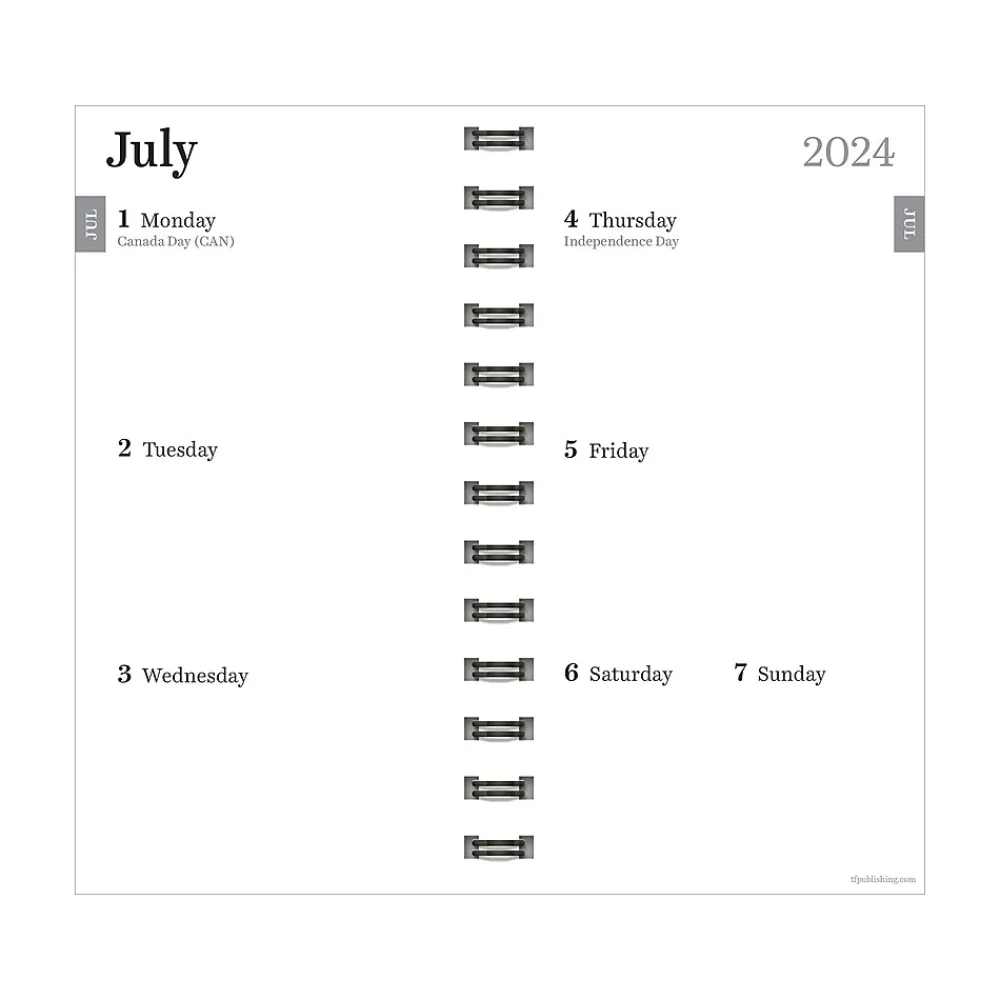 Academic Planners|TF Publishing 2024-2025 Blue Plaid 3.5" x 6.5" Academic Weekly & Monthly Planner, Paperboard Cover, Multicolor (AY25-7500)