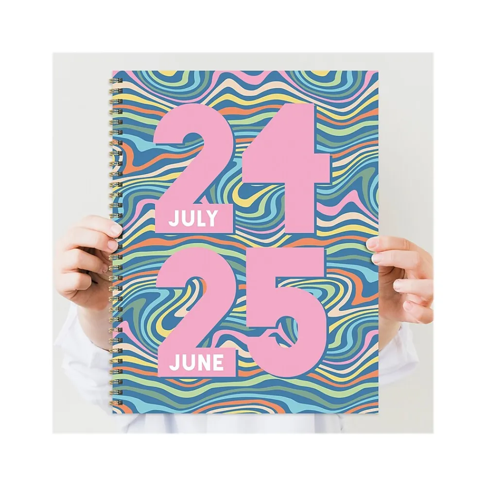 Academic Planners|TF Publishing 2024-2025 Cali Girl Groovy 8.5" x 11" Academic Weekly & Monthly Planner, Paperboard Cover, Multicolor