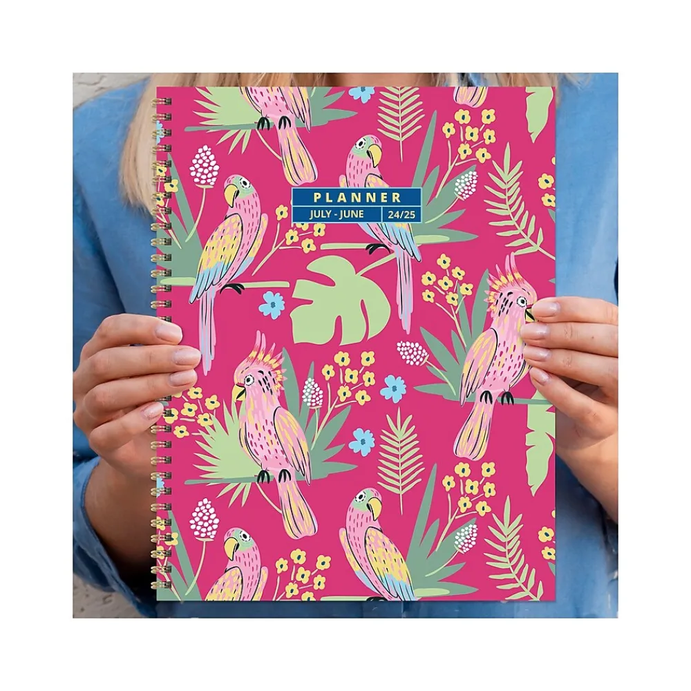 Academic Planners|TF Publishing 2024-2025 Cali Girl Collection Pretty Parrot 8.5" x 11" Academic Weekly & Monthly Planner, Paperboard Cover