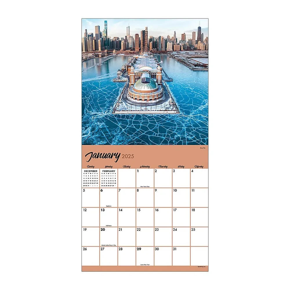 2025 Calendars|TF Publishing 2025 Chicago 12" x 12" Monthly Wall Calendar (25-1036)