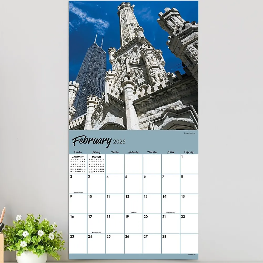 2025 Calendars|TF Publishing 2025 Chicago 12" x 12" Monthly Wall Calendar (25-1036)