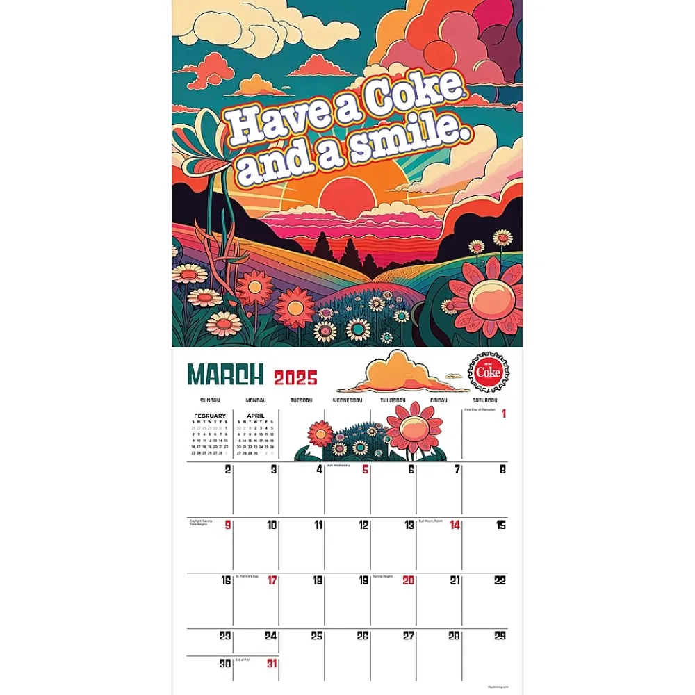 2025 Calendars|TF Publishing 2025 Coca-Cola: Retro & Refreshed! 12" x 12" Monthly Wall Calendar (25-1106)