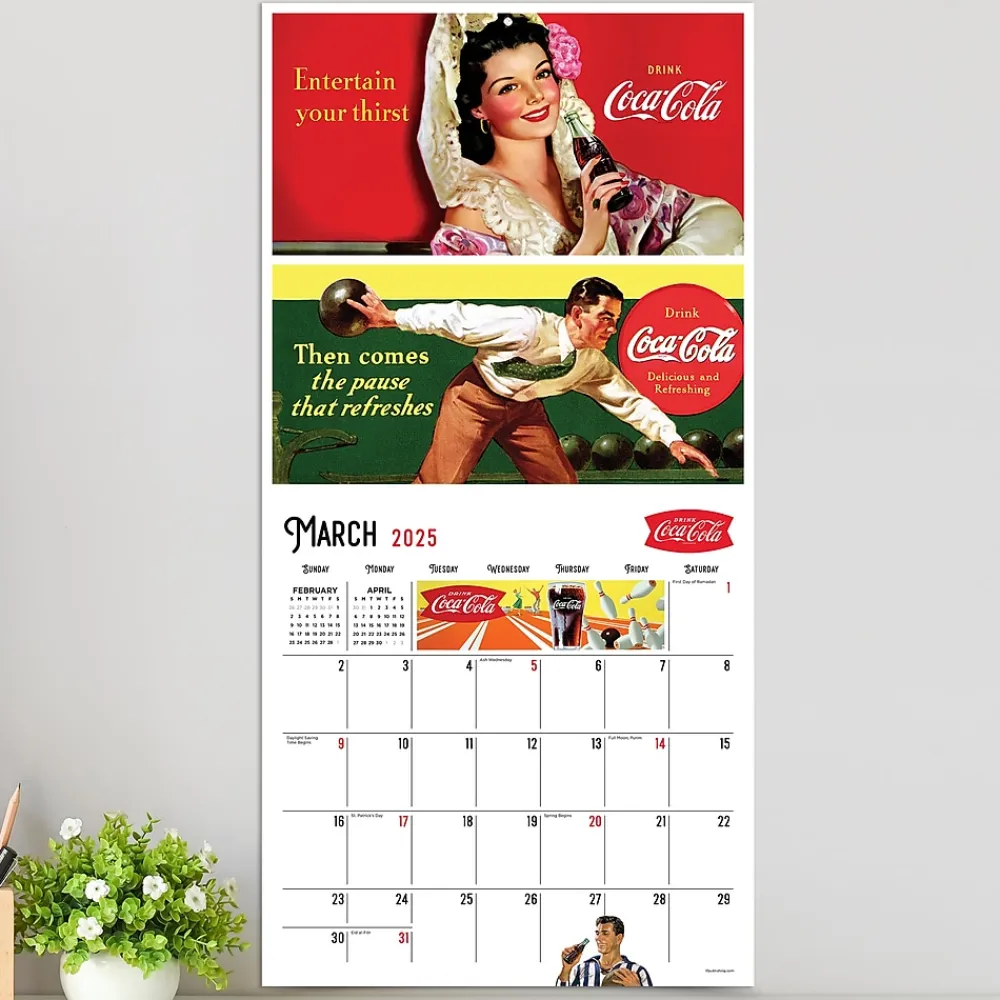 2025 Calendars|TF Publishing 2025 Coca-Cola: Vintage Nostalgia 12" x 12" Monthly Wall Calendar (25-1105)