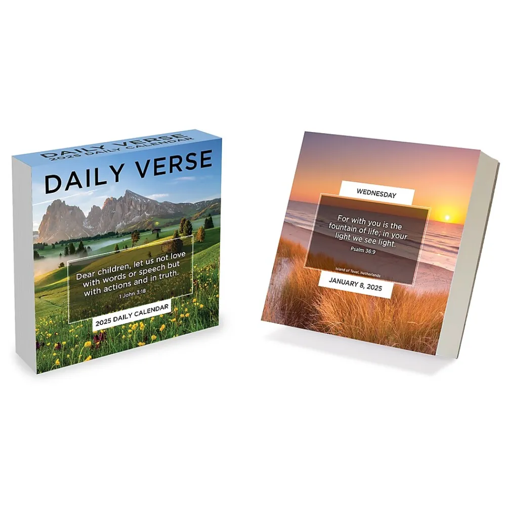 2025 Calendars|TF Publishing 2025 Daily Verse 5.25" x 5.25" Day-to-Day Calendar (25-3006)