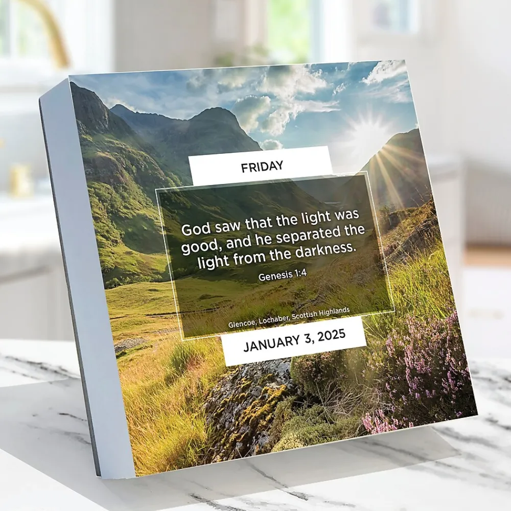 2025 Calendars|TF Publishing 2025 Daily Verse 5.25" x 5.25" Day-to-Day Calendar (25-3006)