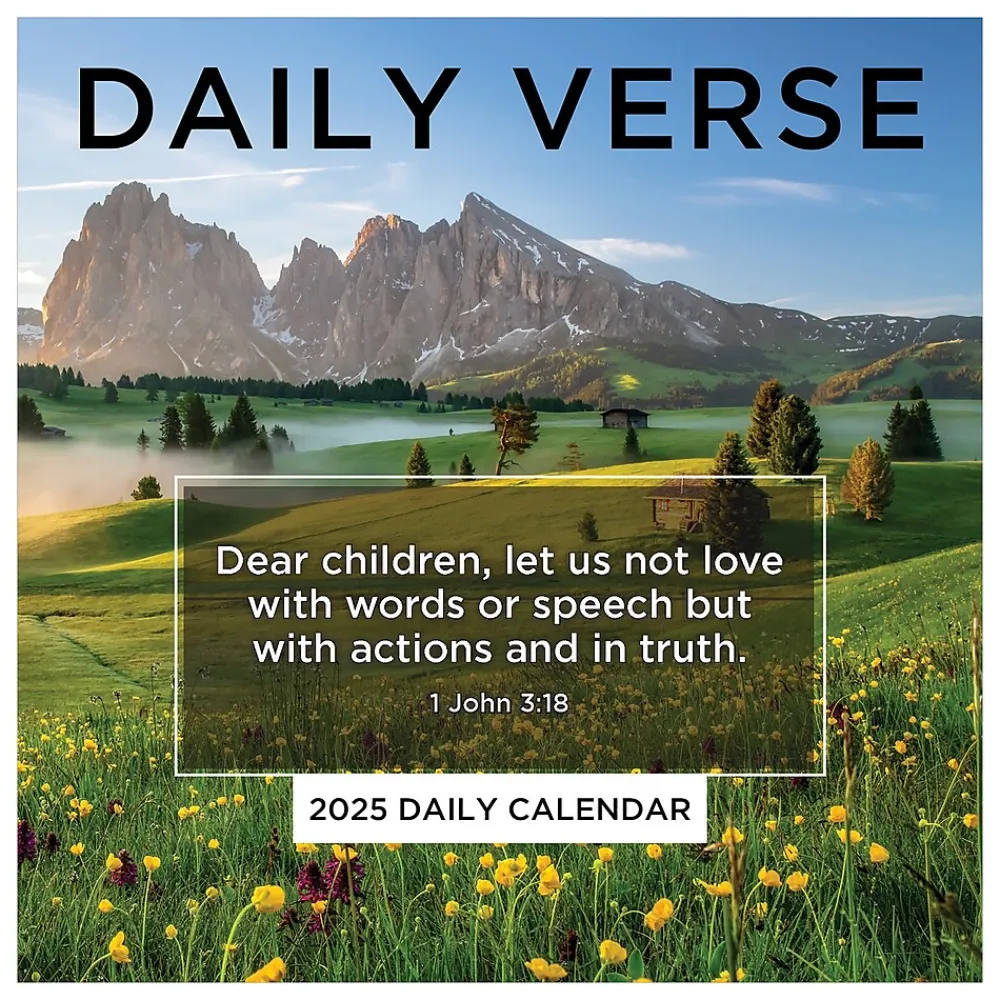 2025 Calendars|TF Publishing 2025 Daily Verse 5.25" x 5.25" Day-to-Day Calendar (25-3006)