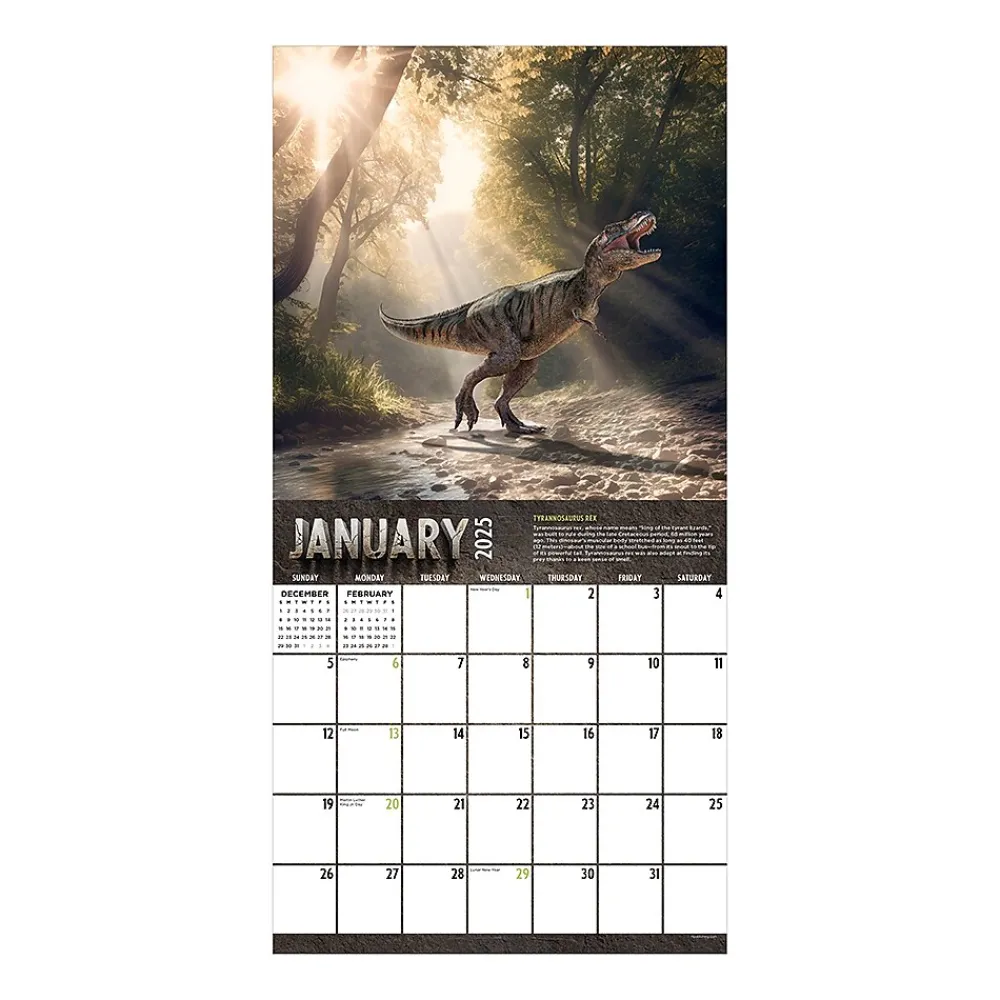 2025 Calendars|TF Publishing 2025 Dinosaurs 12" x 12" Monthly Wall Calendar (25-1139)