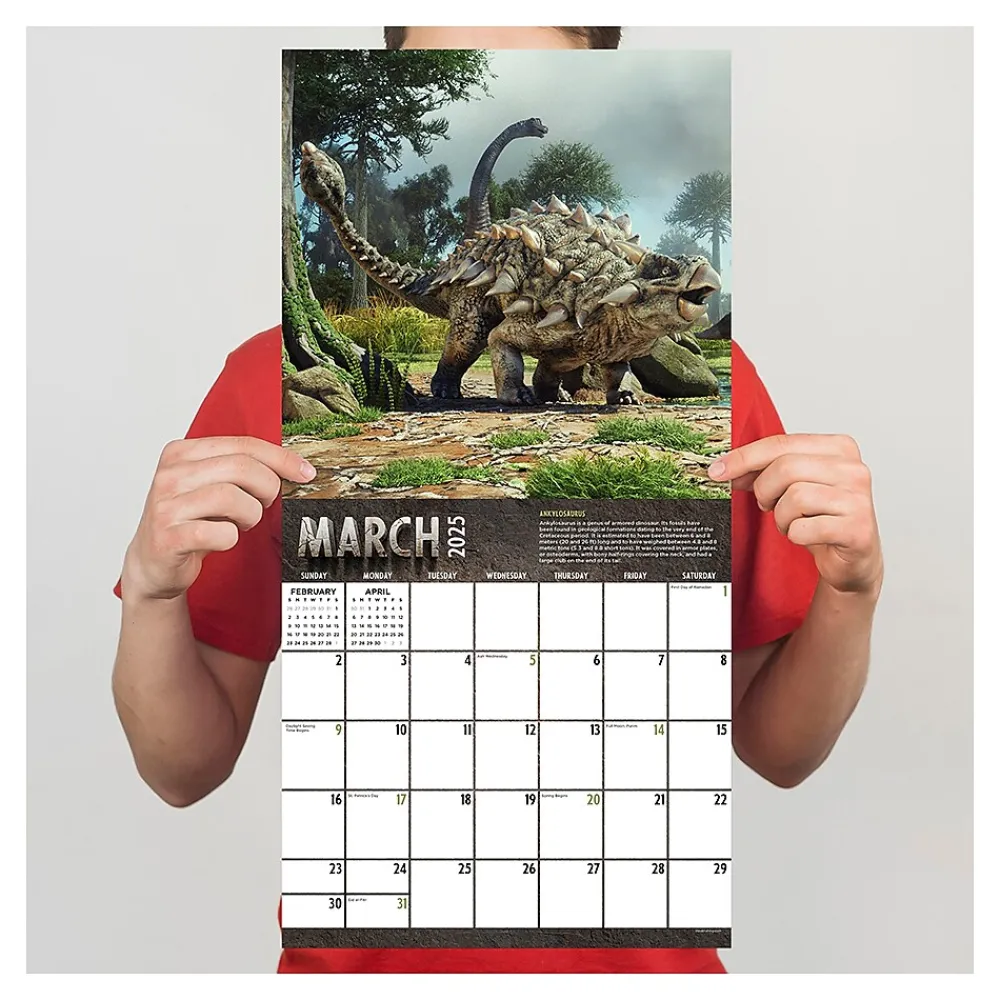 2025 Calendars|TF Publishing 2025 Dinosaurs 12" x 12" Monthly Wall Calendar (25-1139)