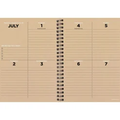 Academic Planners|TF Publishing 2024-2025 Elements Series Denim 6" x 8" Academic Weekly & Monthly Planner, Paperboard Cover, Blue (AY25-9202)