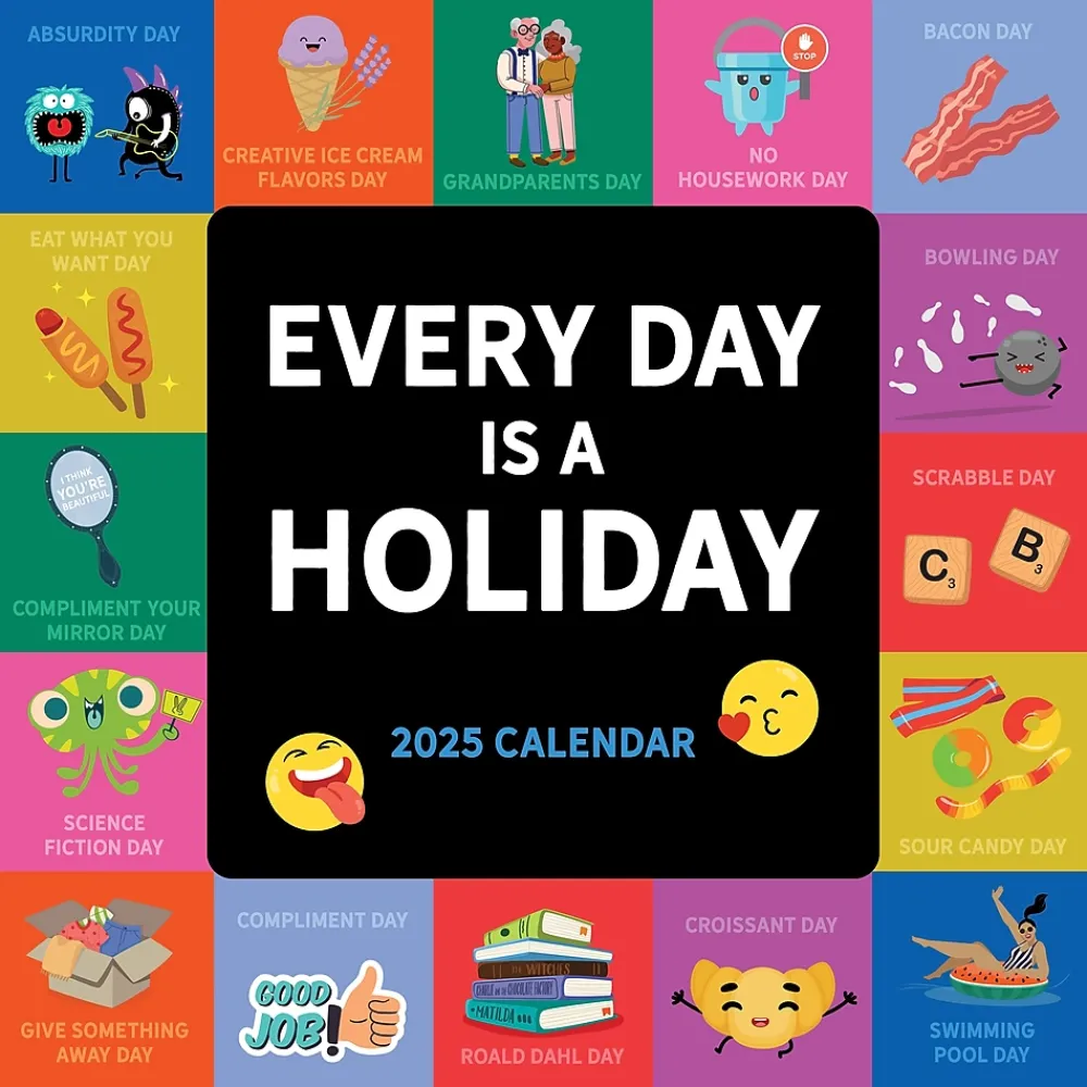 2025 Calendars|TF Publishing 2025 Every Day's A Holiday 7" x 7" Monthly Wall Calendar (25-2103)