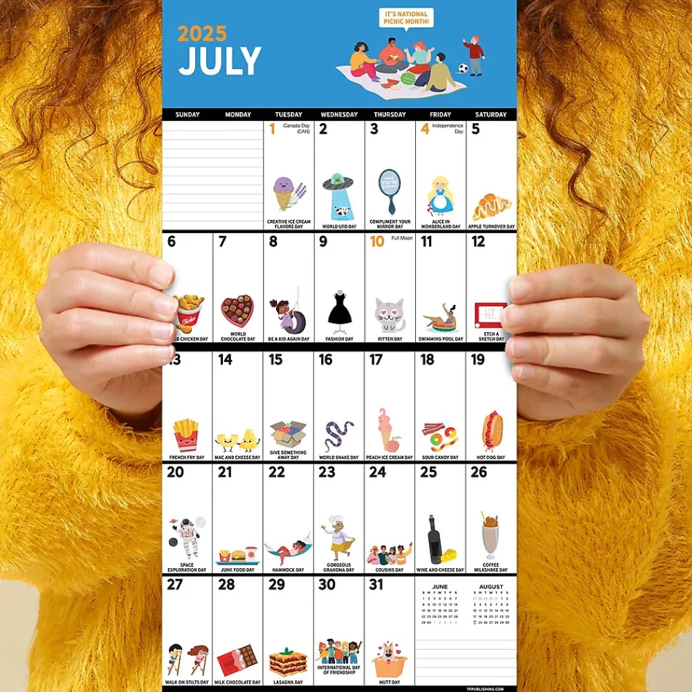 2025 Calendars|TF Publishing 2025 Every Day's A Holiday 7" x 7" Monthly Wall Calendar (25-2103)